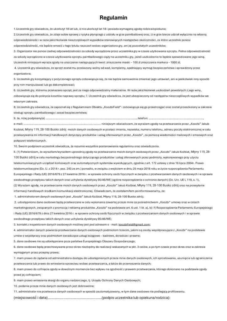 regulamin i o┼Ťwiadczenie obrazy 0